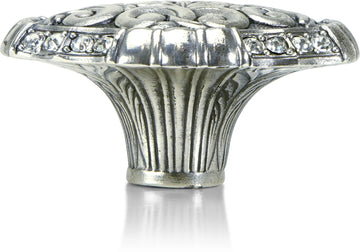Belleview Knob, Clear Crystal Burnish Silver Finish 8311/16