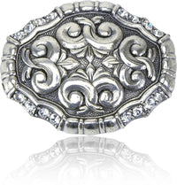 Belleview Knob, Clear Crystal Burnish Silver Finish 8311/16