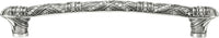 6'' cc Fairfax Pull W/ Topaz, Lt. Peach & Silk Crystal, Burnish Silver Finish 8331/16