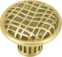 Linen Weave Knob, Florentine Gold 8372FG