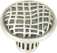 Linen Weave Knob, Matte Silver 8372MS