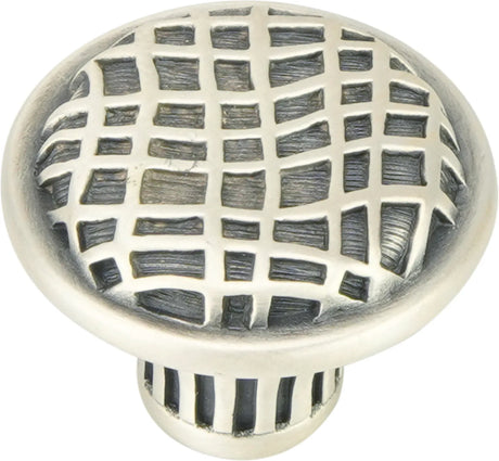 Linen Weave Knob, Matte Silver 8372MS