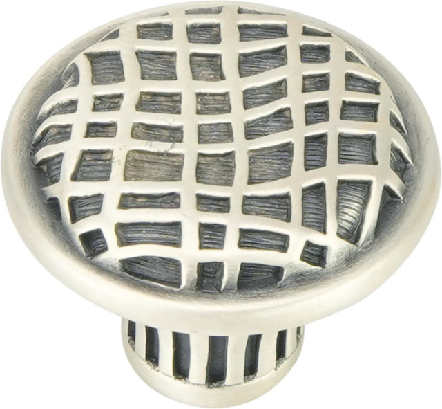 Linen Weave Knob, Matte Silver 8372MS
