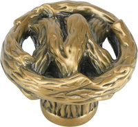 Edgar Berebi Arts & Craft Oak Park Knob In Museum Gold Plate 8404-1