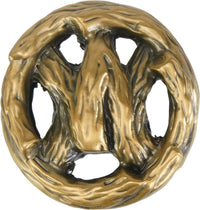 Edgar Berebi Arts & Craft Oak Park Knob In Museum Gold Plate 8404-1