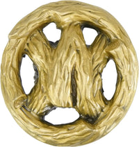 Edgar Berebi Arts & Craft Oak Park Knob In Florentine Gold Plate 8404FG