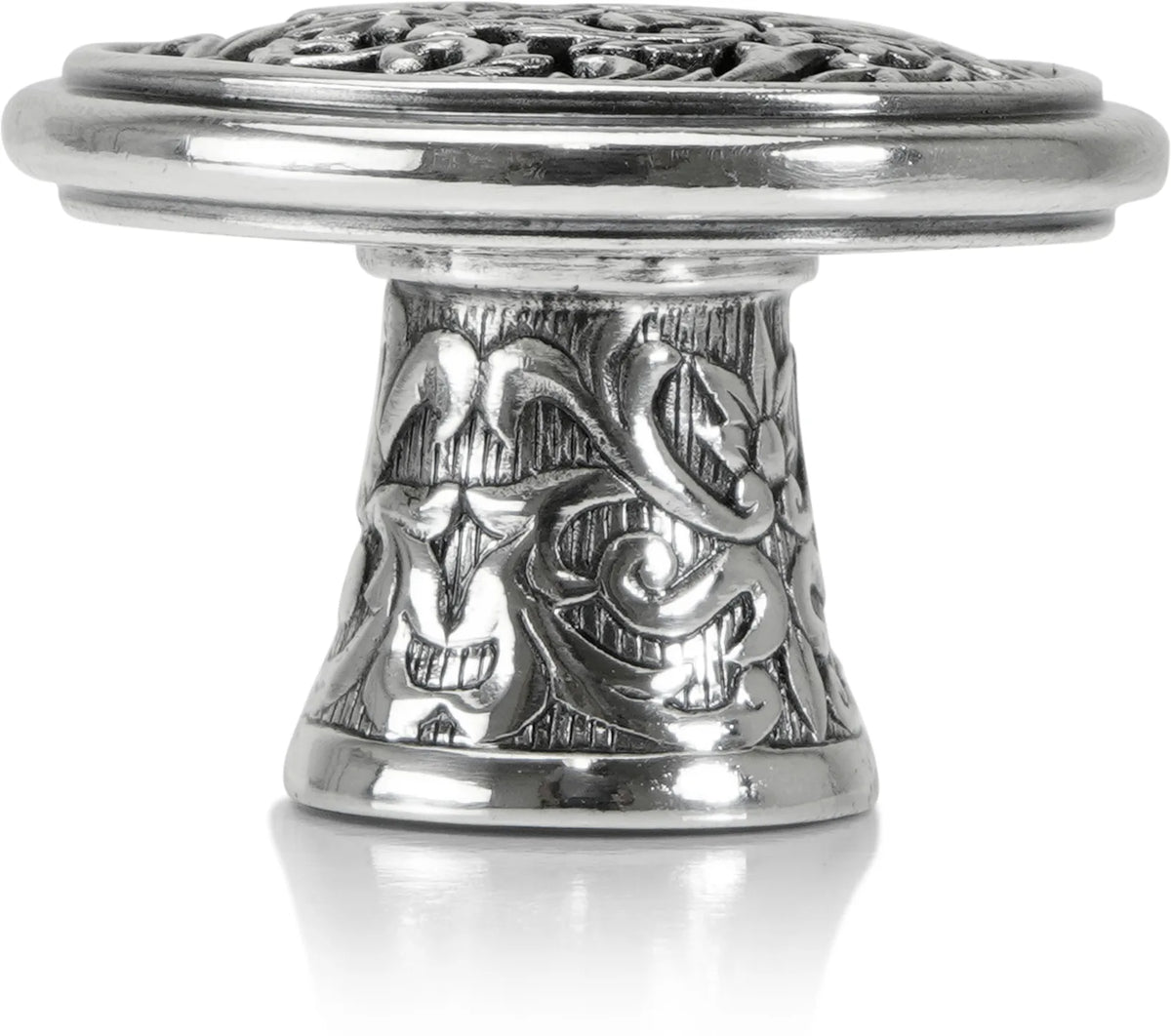 Glendale Court Knob Burnish Silver Finish 8457/6
