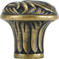 Edgar Berebi Louis Xv Mini Knob In Artisan Brass Plate 8469AB