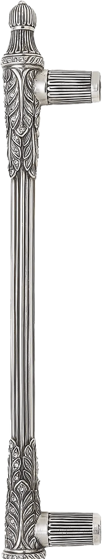 Hampton Small 8'' cc Appliance Pull, Decorated With Swarovski® Clear Crystal, Burnished Silver Finish 8475/16