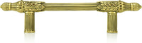 3-1/2'' cc Hampton Pull, Lt. Colorado, Lt. Smoke & Smoke Topaz Crystal Museum Gold Finish 8477/9