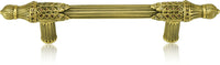 3-1/2'' cc Hampton Pull, Lt. Colorado, Lt. Smoke & Smoke Topaz Crystal Museum Gold Finish 8477/9
