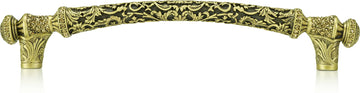6'' cc Glendale Court Pull, Lt. Colorado Crystal Burnish Brass Finish 8504BB