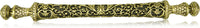 6'' cc Glendale Court Pull, Lt. Colorado Crystal Burnish Brass Finish 8504BB