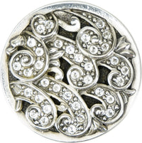 Somerset Knob, Decorated With Swarovski® Clear Crystal, Burnished Silver 8511/16
