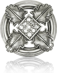 Hollis Knob, Clear Crystal Burnish Silver Finish 8513/16