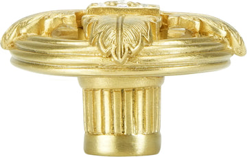 Hollis Knob, Decorated With Swarovski® Clear Crystal, Satin Gold 8513SG