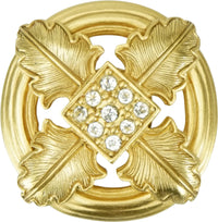 Hollis Knob, Decorated With Swarovski® Clear Crystal, Satin Gold 8513SG