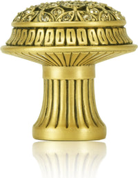 Hampton Knob, Lt. Colorado, Lt. Smoke & Smoke Topaz Museum Gold Finish 8529/9