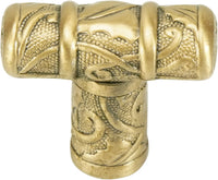 Rookwood T Knob, Museum Gold 8530/1