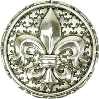 Fleur De Lis Knob, Busnished Silver 8537/6