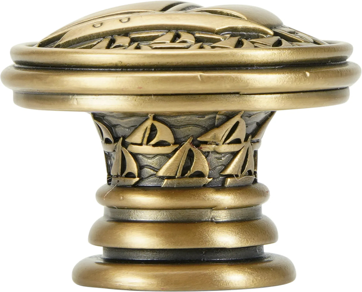 Yacht Club Sailboat Knob, Museum Gold 8539/1