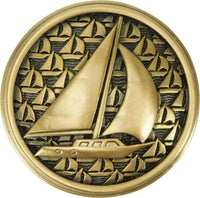 Yacht Club Sailboat Knob, Museum Gold 8539/1