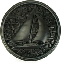 Yacht Club Sailboat Knob, Matte Black 8539/4