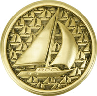 Yacht Club Sailboat Knob, Florentine Gold 8539FG
