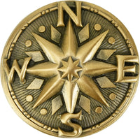 Yacht Club Compass Knob, Museum Gold 8540/1