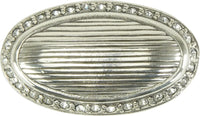 Edgar Berebi Cambridge Oval Knob Decorated With Clear Swarovski Crystals In Burnished Silver Plate 8560-16