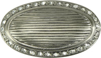 Edgar Berebi Cambridge Oval Knob Decorated With Clear Swarovski Crystals In Antique Nickel Plate 8560AN