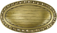 Edgar Berebi Cambridge Oval Knob Decorated With Light Colorado Topaz Swarovski Crystals In Burnished Brass Plate 8560BB