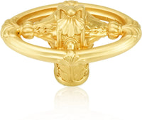 Nantucket Oval Cut Out Knob Satin Gold Finish 8568SG