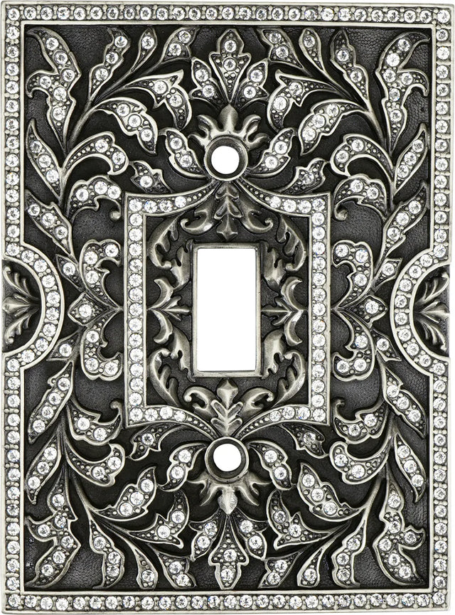 Switch Plates Single Toggle, No Decorative Top/bottom, Clear Crystal 8594/16