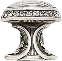 Cambridge Round Knob, Clear Crystal Burnish Silver Finish 8628/16