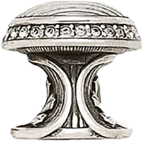 Cambridge Round Knob, Clear Crystal Burnish Silver Finish 8628/16
