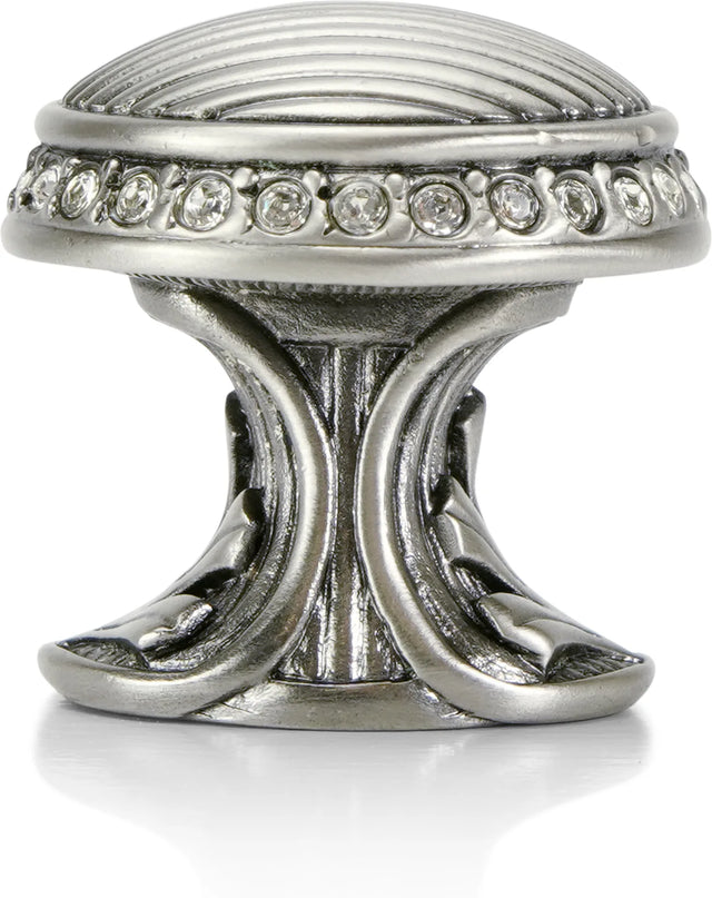 Cambridge Round Knob, Clear Crystal Antique Nickel Finish 8628AN