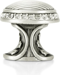 Cambridge Round Knob, Clear Crystal Matte Silver Finish 8628MS