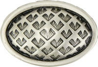Edgar Berebi Thames Oval Knob In Burnished Silver Plate 8658MS
