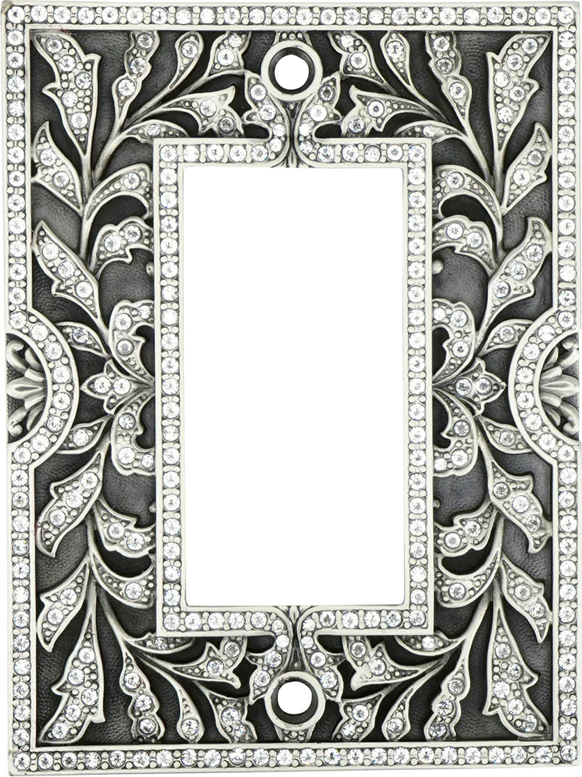 Switch Plates Single Gfi, No Decorative Top/bottom, Clear Crystal 8661MS