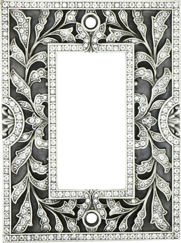 Switch Plates Single Gfi, No Decorative Top/bottom, Clear Crystal 8661MS