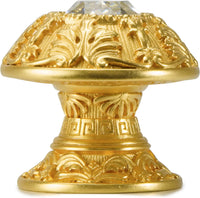 Hyde Park Knob, Decorated With Clear Swarovski Crystals, Satin Gold Finish 8714SG