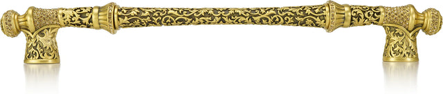 12'' cc Glendale Court Appliance Pull, Lt. Colorado Crystal, Florentine Gold Finish 9154FG