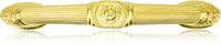 6'' cc Empire Pull W/ Vertical Lion Motif, Satin Gold Finish 9716SG