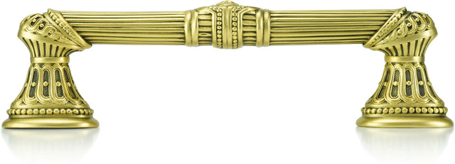 6'' cc Empire Pull W/ Horizontal Lion Motif, Florentine Gold Finish 9717FG
