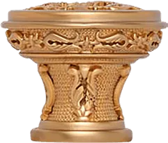 Edgar Berebi Giverny Knob In Satin Gold Plate 9890SG