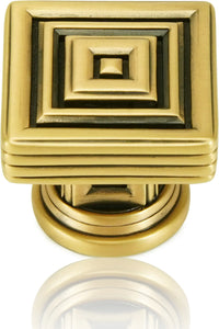 Innsbruck Square Knob Museum Gold Finish 9905/1