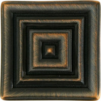 Edgar Berebi Innsbruck Square Knob In Oiled Bronze Plate 9905-44