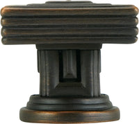 Edgar Berebi Innsbruck Square Knob In Oiled Bronze Plate 9905-44