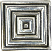 Edgar Berebi Innsbruck Square Knob In Burnished Silver Plate 9929-6